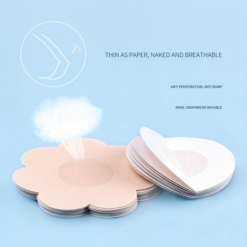 100pcs Disposable Nipple Covers, Seamless Breathable Self-Adhesive Invisible Bra, Women's Lingerie & Underwear Accessories