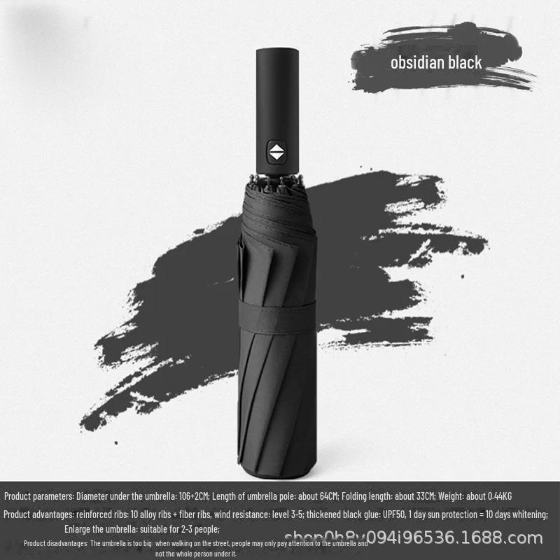 

Усиленный складной зонт двойного назначения для мужчин и женщин с защитой от ультрафиолета