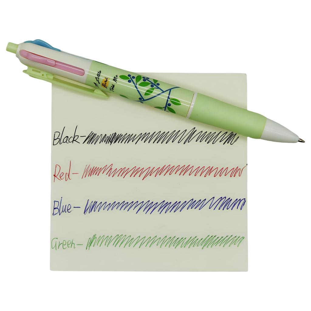 Lopenle Multicolor Ballpoint Large Business Ballpoint Cute Marking 4 Interchangeable Retractable Ballpoint Multifunctional Stationery Perfect for