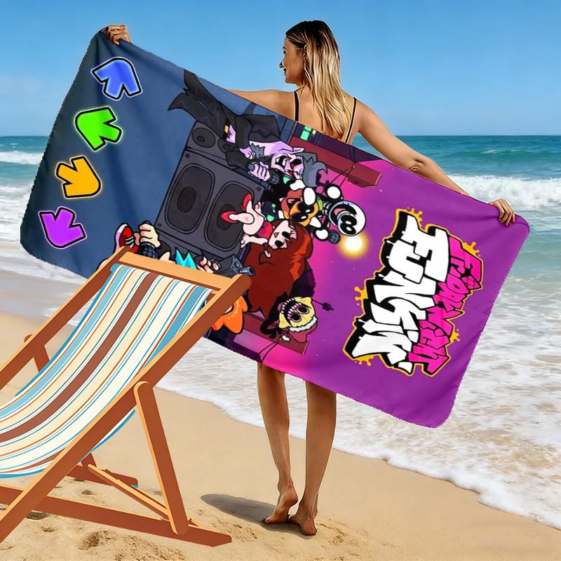 JUMBO Cartoon 2D Flat Print Beach Towel, Large Soft Quick Dry Towel for Beach Camping SwimmingZSTJ0915056