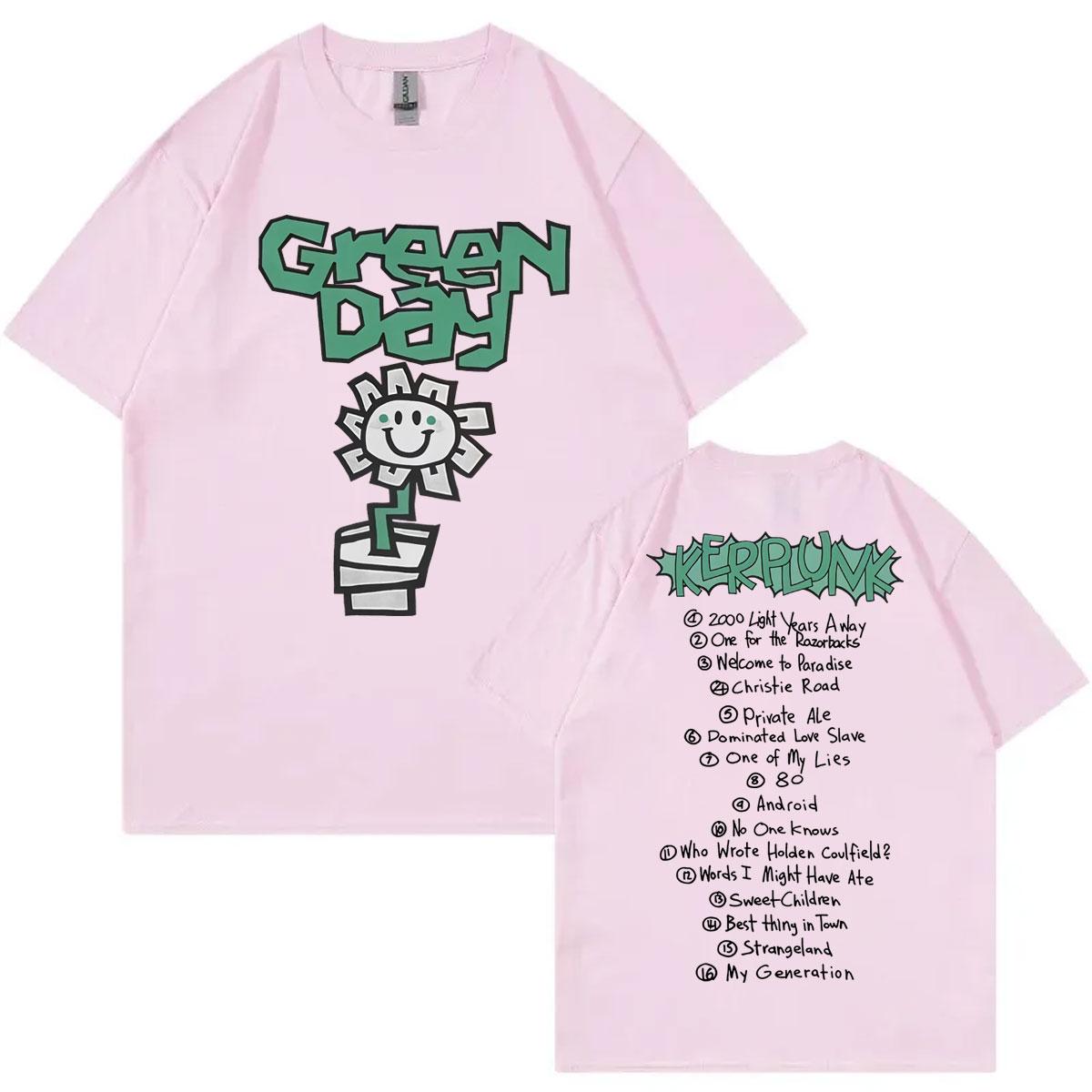 

Rock Band Green Day Kerplunk Album Merch Tshirts Men Women Clothing Fashion Hip Hop T Shirt Summer Casual Short Sleeve Tshirt 3XL