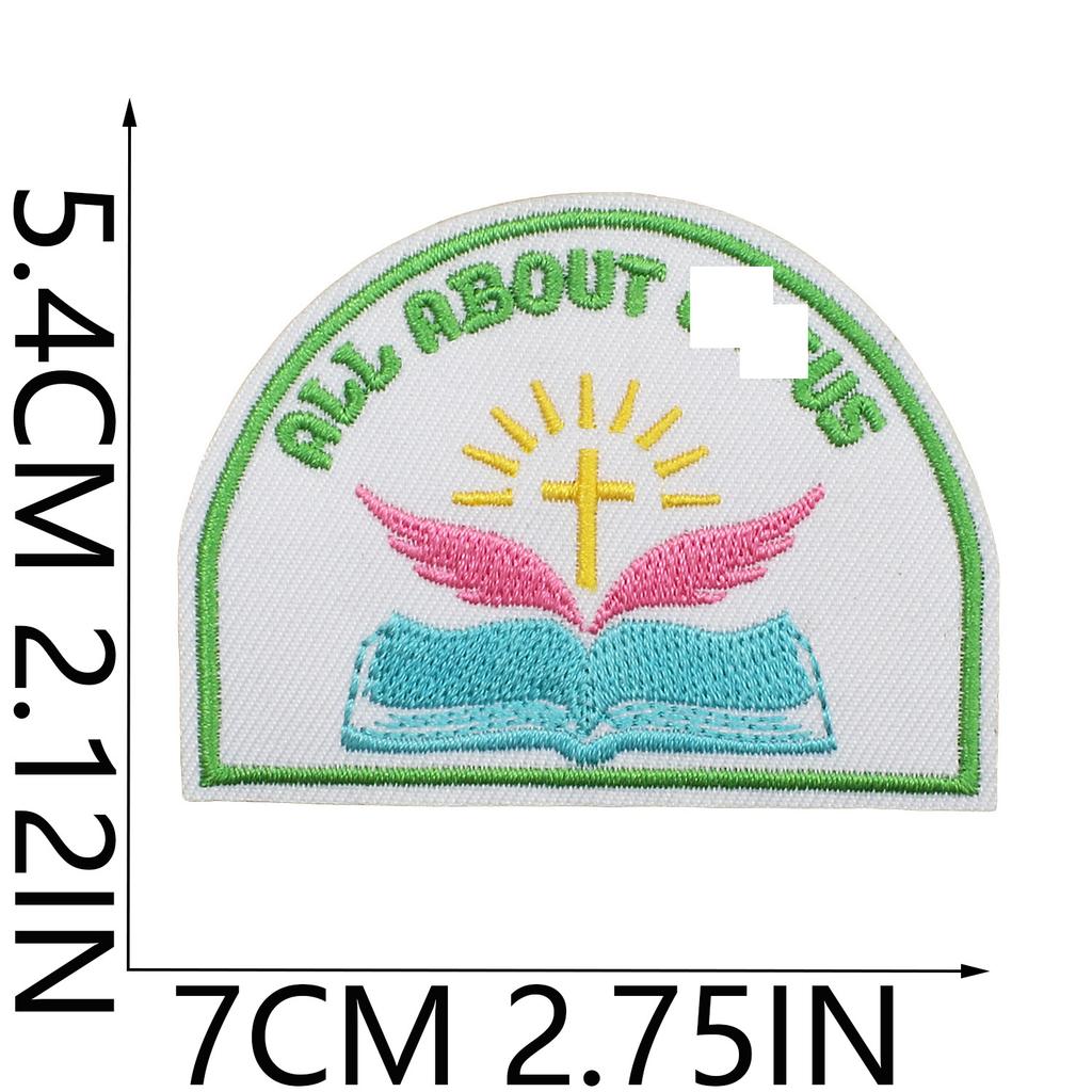 Son Of Jesus Embroidery Cloth Sticker Holiday Costume Decoration Faith Quotes Patch Sticker Flower Letter Embroidery Chapter Ironing