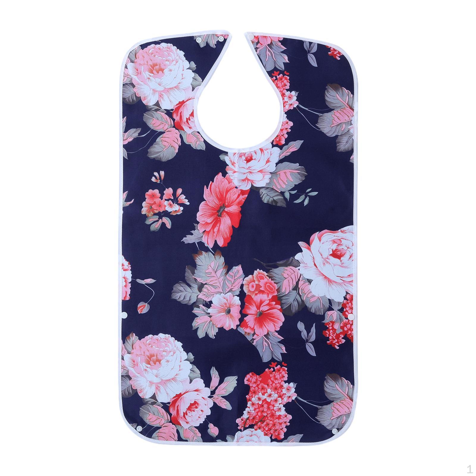 

Взрослый нагрудник для еды ткань регулируемая шея большой портативный машинная стирка многоразовый протектор одежды flower printed