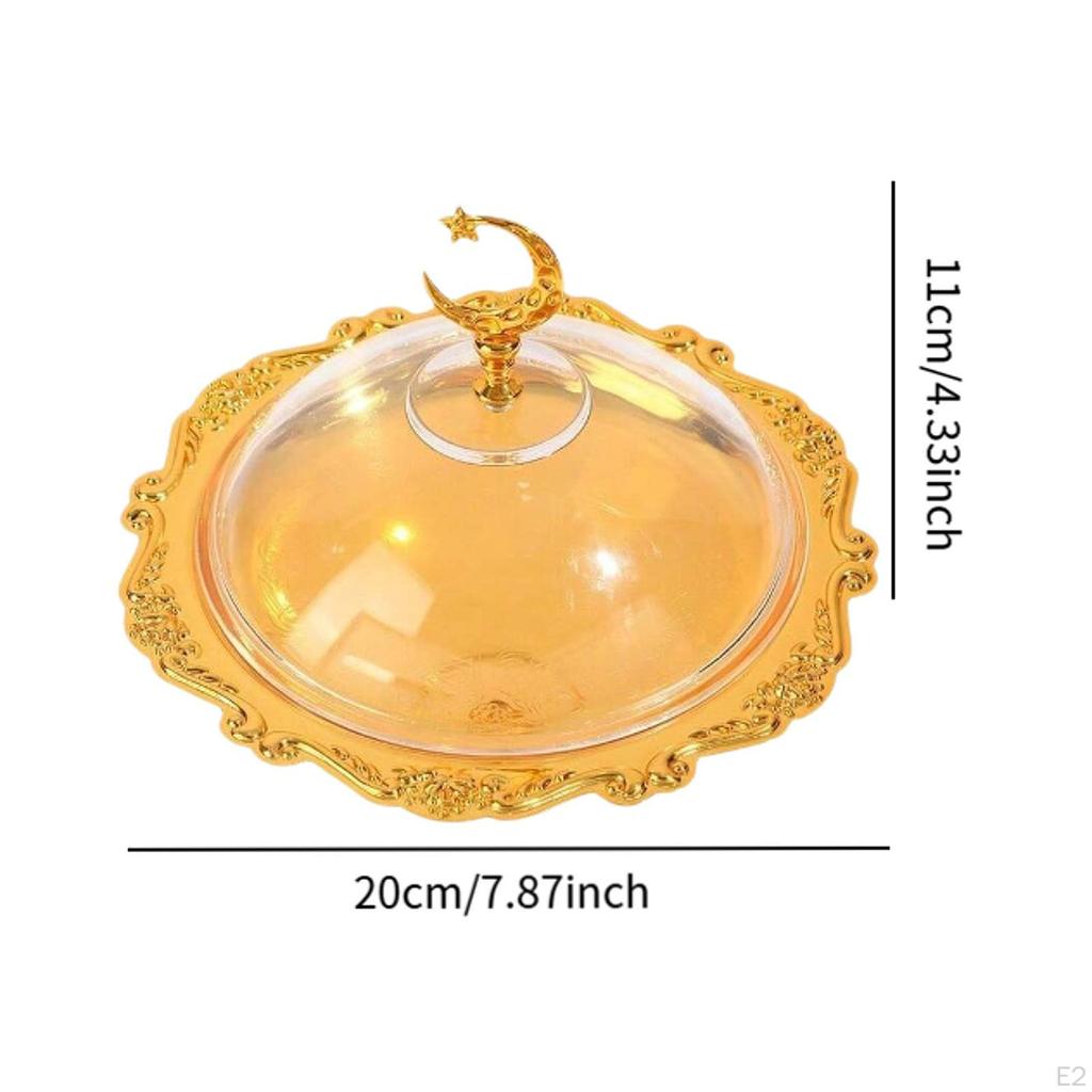 European Serving Plate Cake Acrylic Lid Dried Fruit Decor Dessert Tray Candy Dome for Holiday