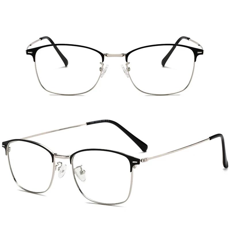 Photochromie Brille Quadratischer Legierungsrahmen Kurzsichtigkeitsbrille Outdoor UV-Schutz Dioptrie -0.5 -1.0 -1.5 -2.0 Bis -6.0