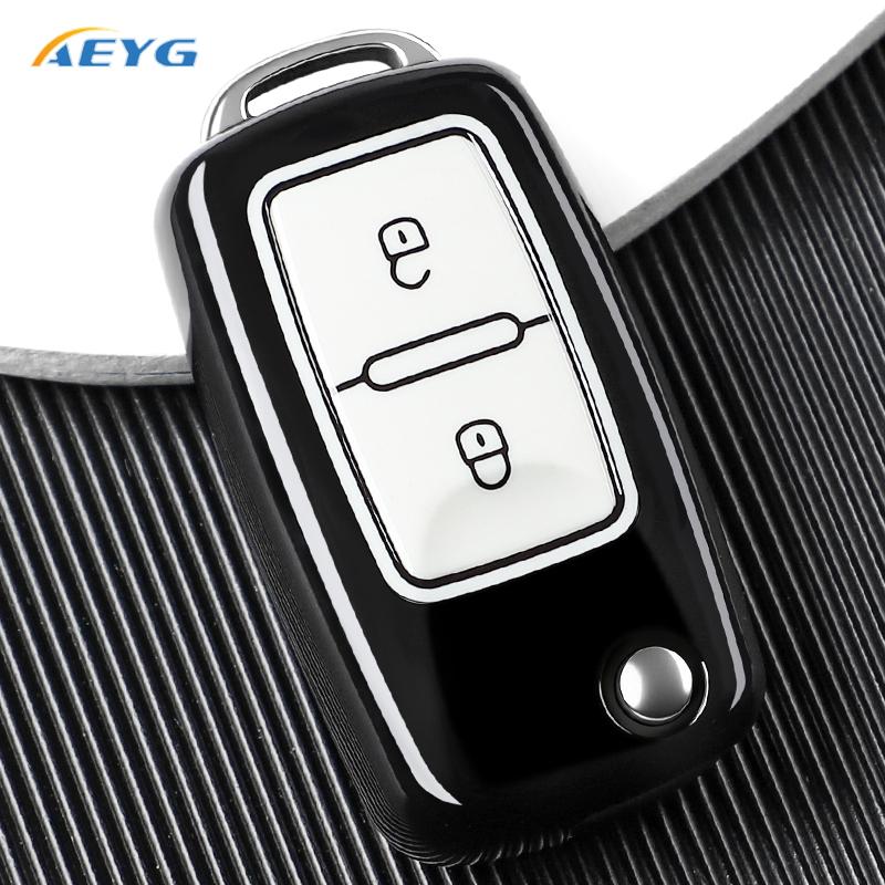 Key Case Cover Holder Fob Keychain For Vw Volkswagen Polo Tiguan Passat B5 B6 B7 Golf 4 5 6 Mk6 Jetta Lavida For Skoda Octavia