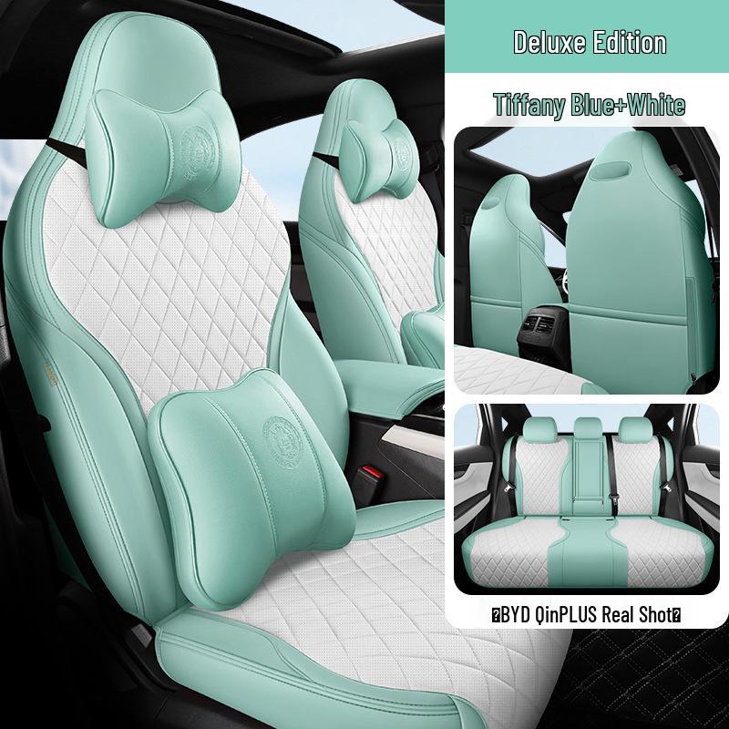 BYD Qin PLUS Sedan Leather Seat Cover: 5-Seat, All-Season, Full Coverage