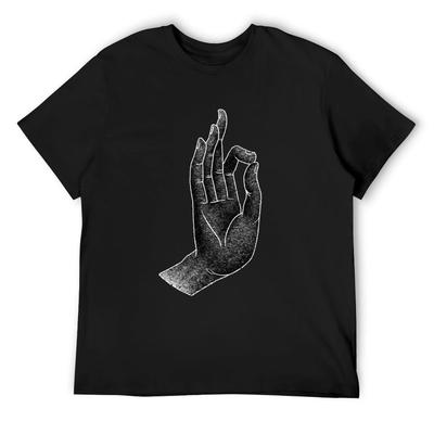 Yoga Mudra Karana Gest Ręki Koszulka w Stylu Vintage Odzież plus size anime zwykłe koszulki męskie