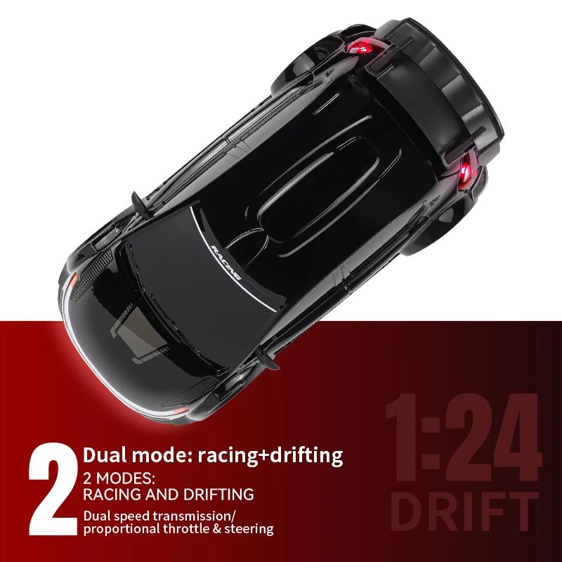 ZWN 1/24 Remote Control Drift Car Hight Speed 2.4G Wireless 4WD Rc Car Racing Model with LED Lights Vehicle Toy for Children