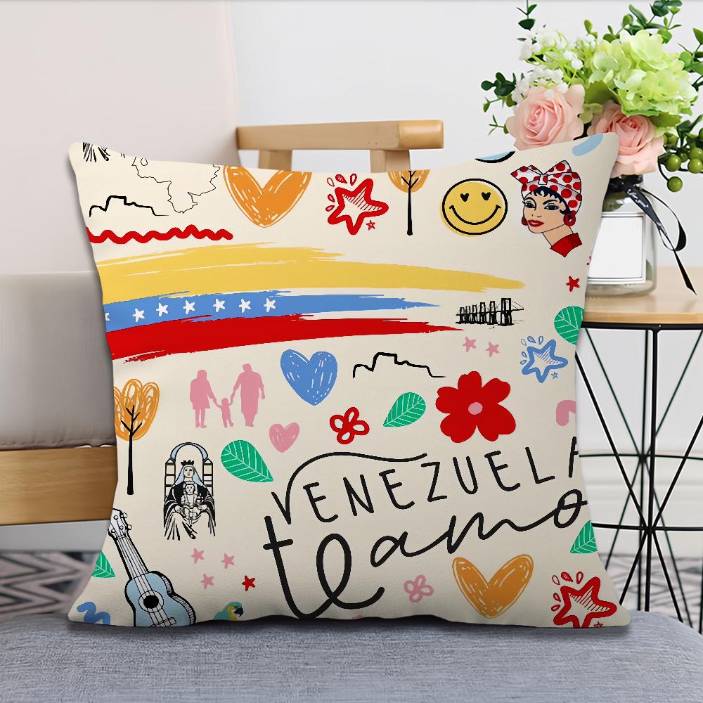 Aesthetic Art Venezuela cushion cover soft Comfortable Pillow Case for Sofa Living Room Home office Decor Protective Covers