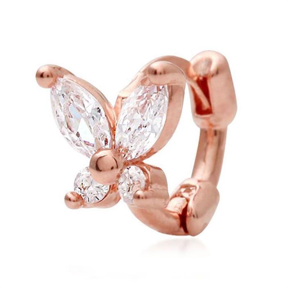 [Onm] Onm 14K Gold Pin Ring Piercing Butterfly Cubic (S9594172)