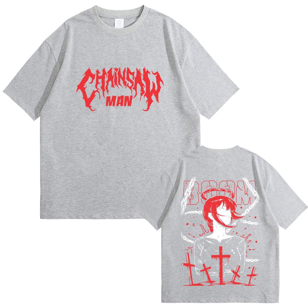 Anime Chainsaw Man Makima Graphic Tshirts Men Women Fashion Vintage Oversized Streetwear Summer Unisex Manga Lovers Fans Gift