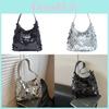 Trendy Shiny Sequin Shoulder Bag With Soft Structure And Single Strap For Daily Casual Wear