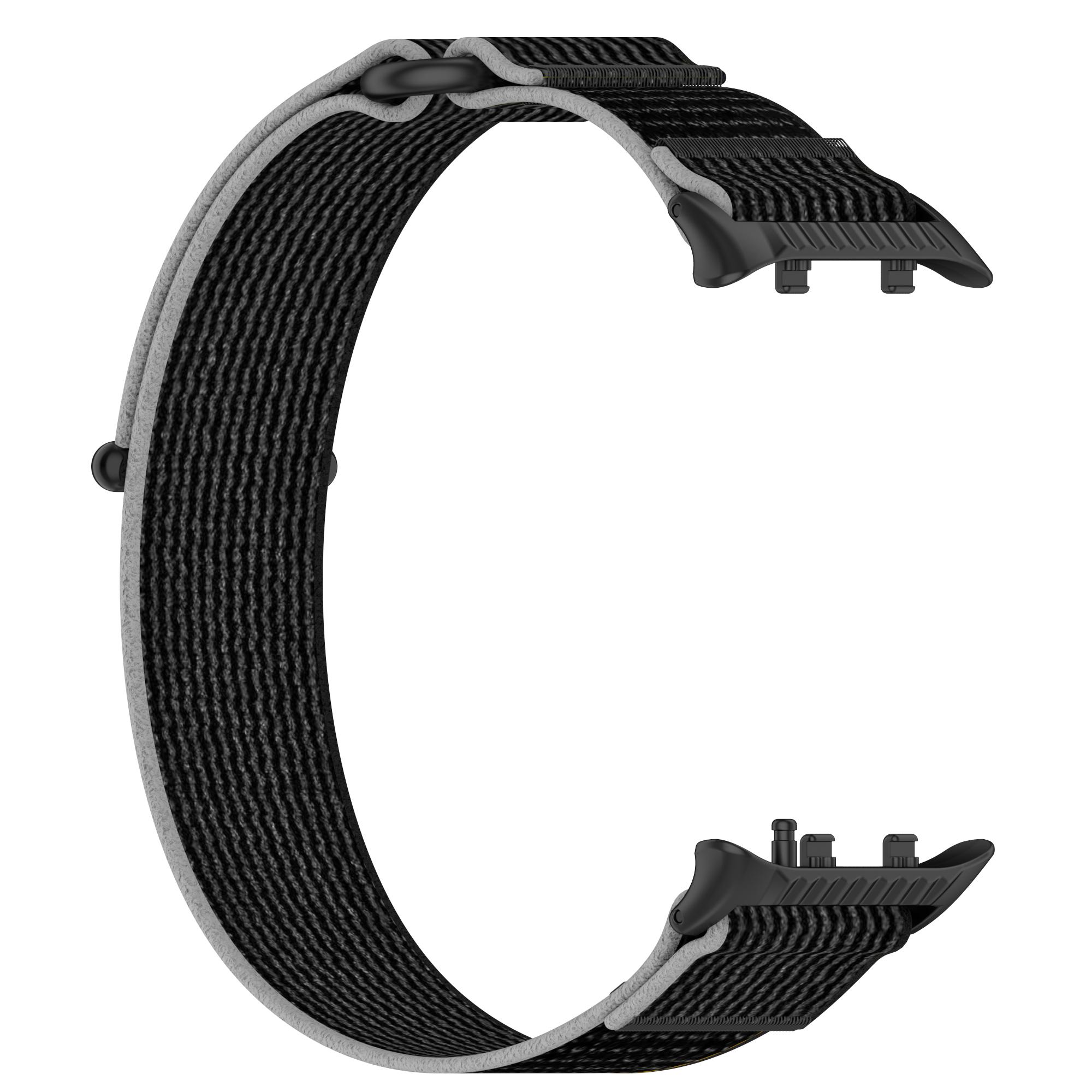

For Huawei Watch D2 Nylon Wrist Strap Magic Tape Loop Watch Band Yellow+Grey