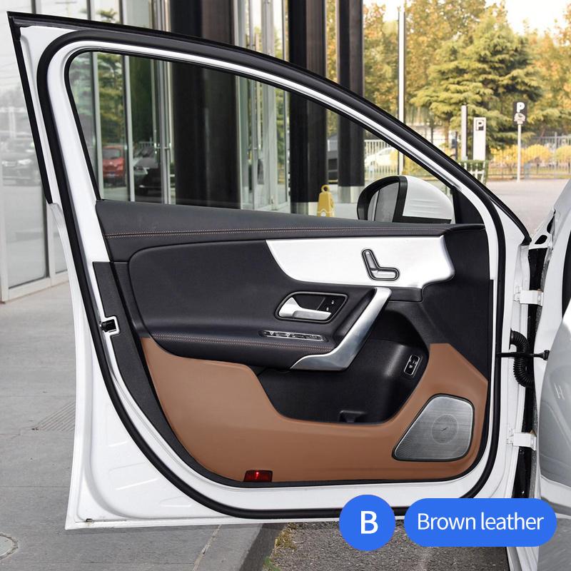 For Benz A-Class Anti-scratch Dirt-resistant Wear-resistant Door Anti-kick Pad Interior Leather Protective Accessories