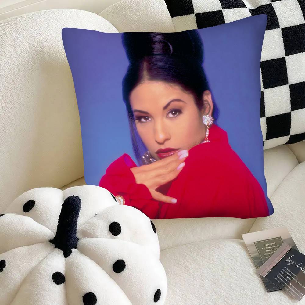 Singer Selena Quintanilla Pillow Case Fashion Square Pillowcase Bedroom Sofa Room Ins Decoration Leisure