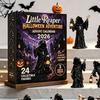 Countdown Calendar for Halloween Grim Reaper Advent 2026, 24-Day with 24 Spooky Desktop Decorations Pcs Mini 2D Flat Black Robed Figures Kids, Adults