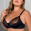 Europäischer und amerikanischer ultradünner doppelreihiger Bügel-Spitzen-BH formend Übergröße