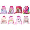 Adorable Unicorn Drawstring Bag For Girls With Cute Cartoon Design For Travel And School