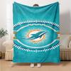 1pc Blanket - Miami Dolphins Logo Print Design,Lightweight Blanket for Sofa,Bed- Soft &Warm,Gift for All Seasons