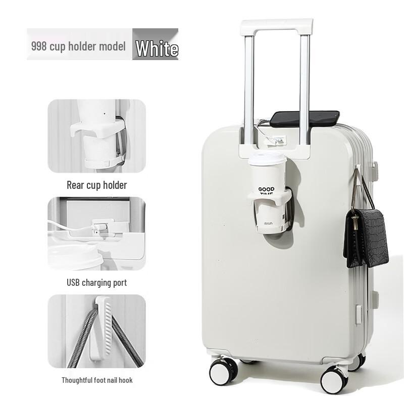 PACKAGE FASHION Cup Holder Spinner Luggage 20 inch