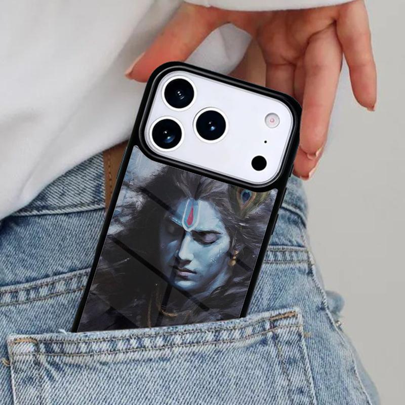 Indian God Lord Krishna Phone Case for iPhone 16e 15 14 13 12 17 Pro Max Plus Air 17pro Cover Coque