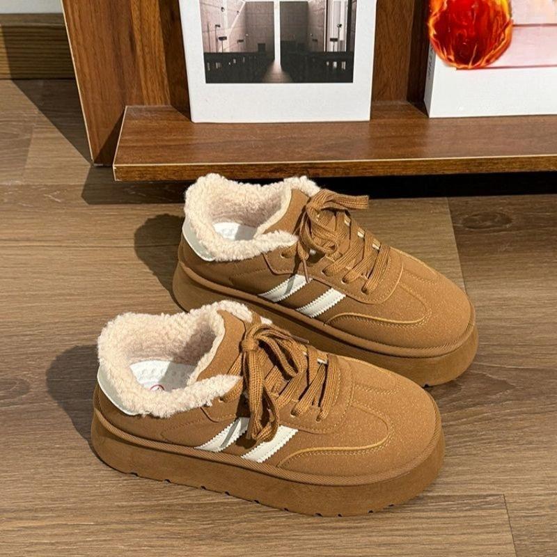 Zapatos de Algodón para Mujer - Nuevo Estilo con Aislamiento Añadido - Zapatos de Plataforma Retro Versátiles para Mujer