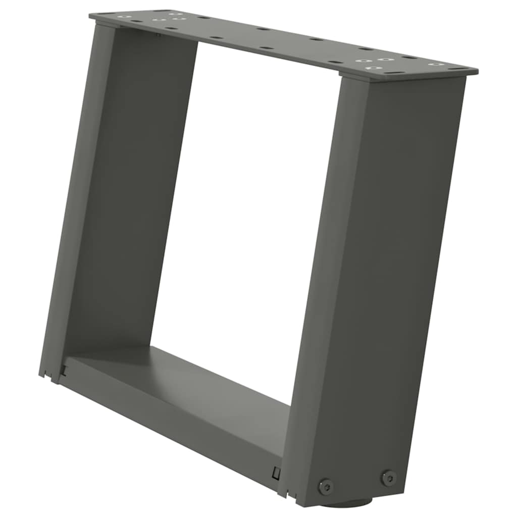 Vidaxl Coffee Table Legs, 2 Pcs, Anthracite, 40X(30-31) Cm, Steel