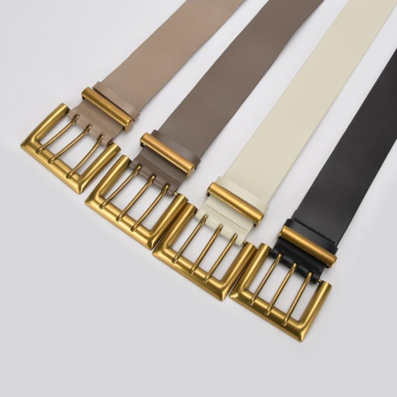 Three-breasted Belt Extra Wide Coat Belt Stylish Women's Belt with Unique Buckle Decoration