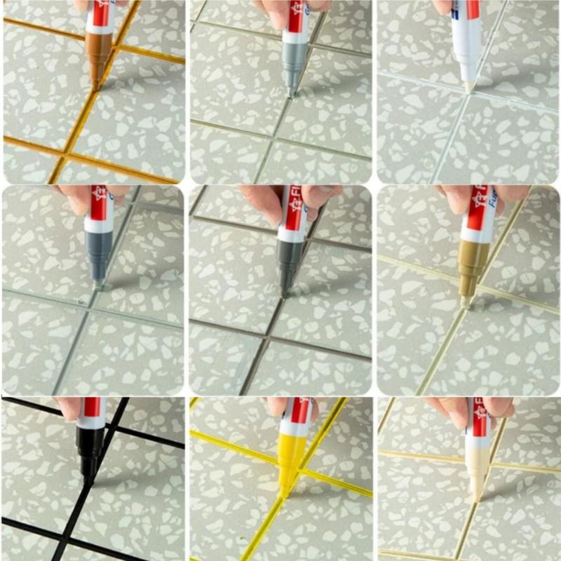 1/5 Stück Schnelltrocknendes Heimwerkerwerkzeug DIY Fugenstift Für Badezimmer Küchenfliesen Aufhellender Fugenstift Zur Auffrischung Alter Fugen