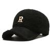 Lamb Wool Hat, Influencer Letter Baseball Cap, Fashionable And Versatile, Makes Your Face Look Smaller, Duckbill Cap