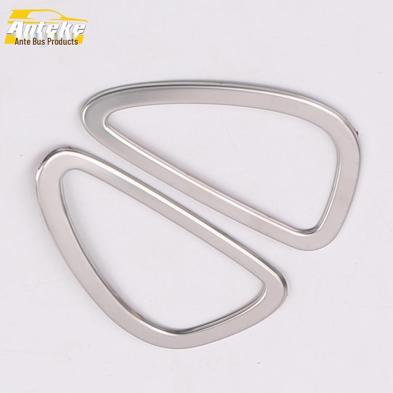 Fits 16 Buick Models: Front Panel Air Outlet Bright Ring & Center Console Dashboard AC Vent Sticker
