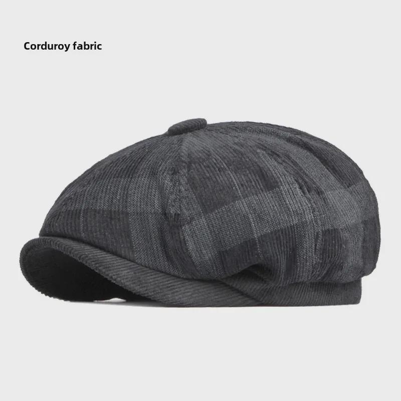 Autumn/Winter Unisex Plaid Newsboy Beret - British Retro Style Wool Hat