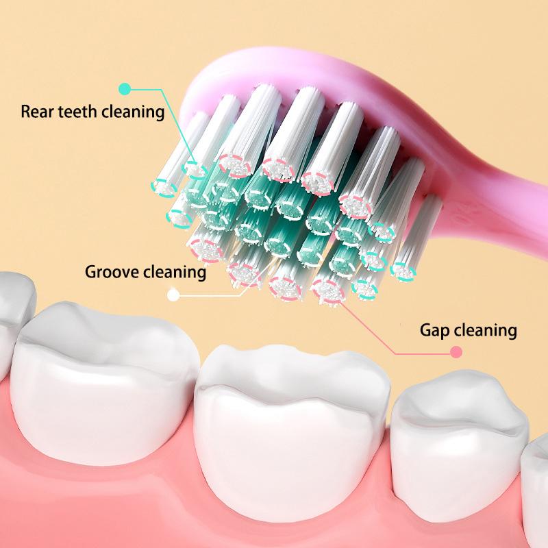 Children's specific toothbrush, portable children's soft bristled toothbrush, antibacterial oral cleaning brush for baby teeth