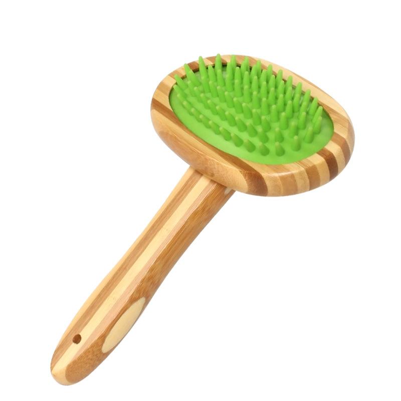 Pet Comb Dog Bath Bath Massage Comb Beauty Cleaning Airbag Hair Removal Brush Factory зелёный