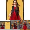 Exquisite Wicked Vampire Cosplay Costume Red Tulle Fancy Dress For Girls