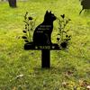 Estaca de Jardim Memorial Personalizada para Gato, Placa de Metal Personalizada para Perda de Animal de Estimação, Marcador de Túmulo para Exterior, Presente de Condolências