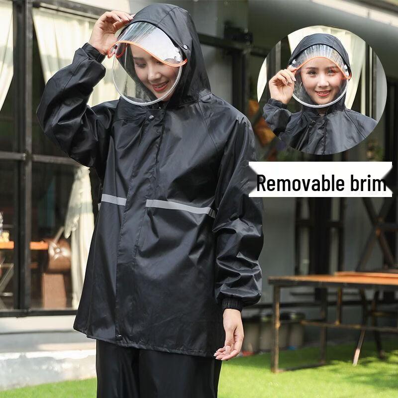 Reflective Split Raincoat and Rain Pants Set