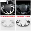 Copertura Decorativa Cornice Volante Auto Finitura Opaca / Fibra di Carbonio Accessori Interni Per Mitsubishi Outlander 2016 -