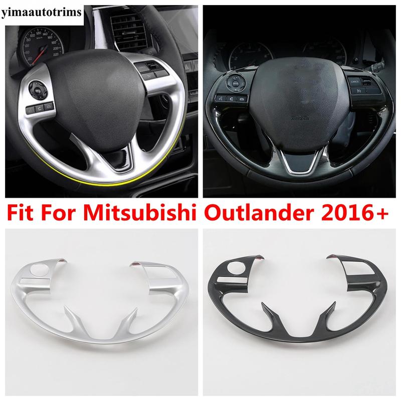 Copertura Decorativa Cornice Volante Auto Finitura Opaca / Fibra di Carbonio Accessori Interni Per Mitsubishi Outlander 2016 -