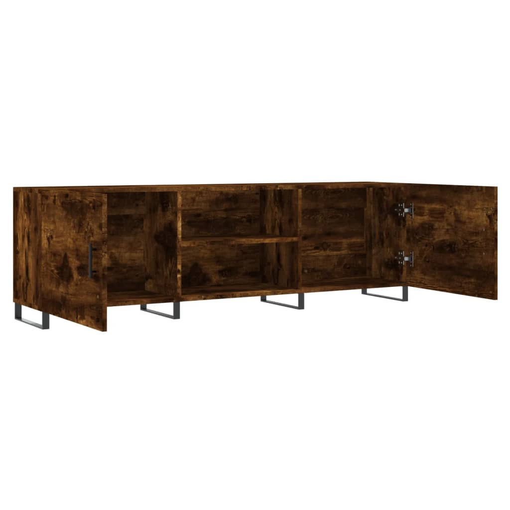 TV Cabinet Smoked Oak Finish 150 x 30 x 50 cm Engineered Wood