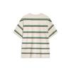Li Ning Sports Lifestyle Series Striped Loose Short Sleeve T-Shirt Unisex Tops Light-Green AHST597-2