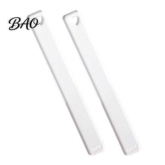 Polymer Clay Rolling Guides 1 Pair Acrylic Depth Guide, 2/3/4/5/6mm Pottery Pin Thickness Control Ruler Transparent for DIY Tools Guide
