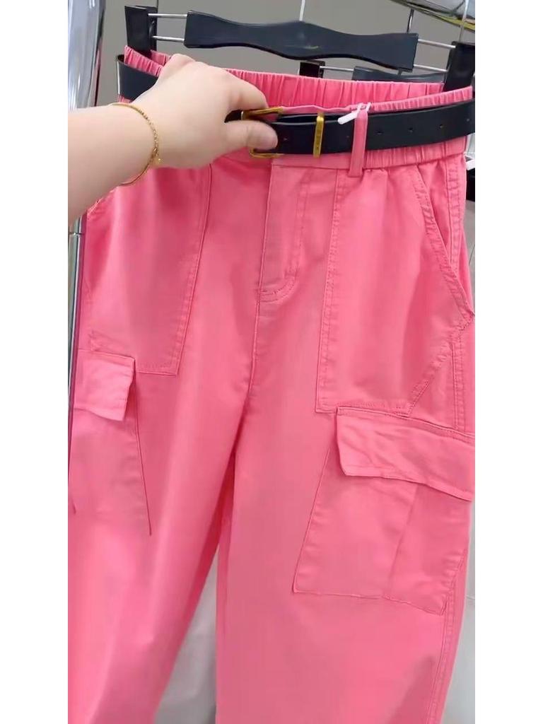 Women's High-Waisted Cargo Pants: Modern 2025 Style, Slimming, Loose and Versatile 9/10 Length Harem Fit