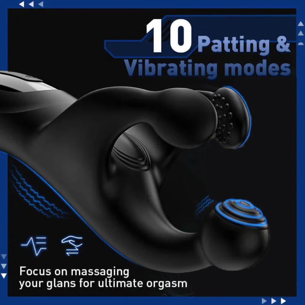 Trident Vibrating Male Masturbator Glans Vibrator Electric Penis Massager Stimulator