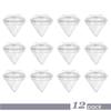 12 PCS Clear Diamond Shape Candy Box Acrylic Wedding Engagement Birthday Party Graduation Bachelor Party Theme Favors