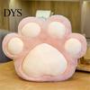Bed Pillow Throw with Hole High Resilience Cartoon Animal Winter Indoor Cute Cats Paw Warm Hands for Daily Use Plush