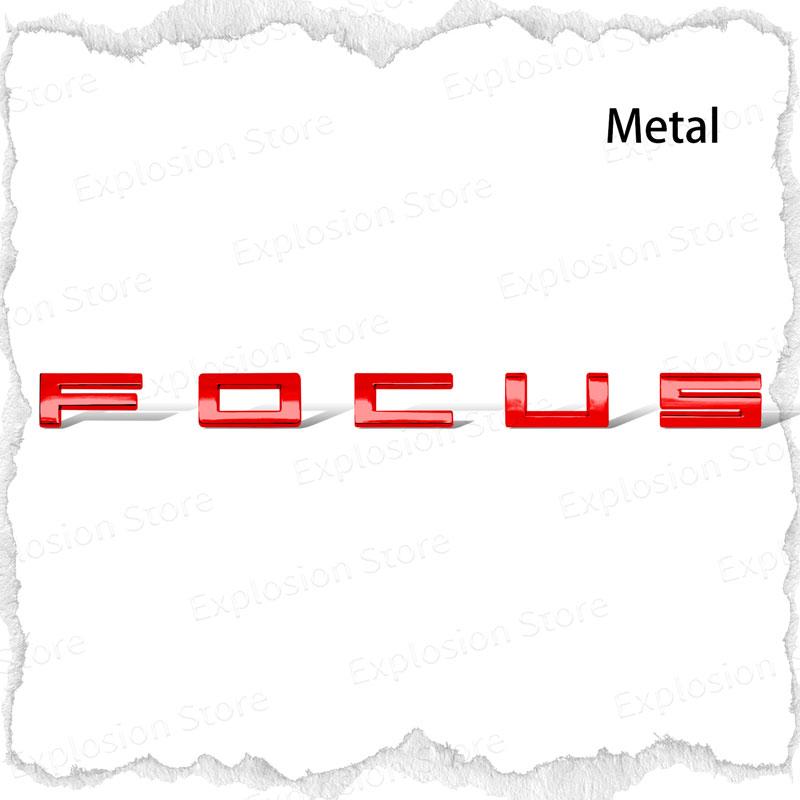 Car Decor 3D ABS/Metal Car Letter Rear Bumper Trunk Decals Emblem Sticker For Ford Focus Logo MK1 MK2 MK3 MK4 Fiesta Ranger