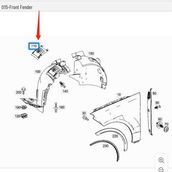 Repair Cover Panel Accessories for Mercedes-Benz W166 ML/GLE 2015-2018