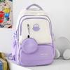 Lightweight Contrast Backpack Student Schoolbag Large Capacity Backpack